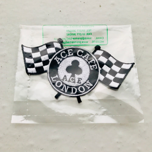 Classic Ace Café London Checkered Flags Logo patch