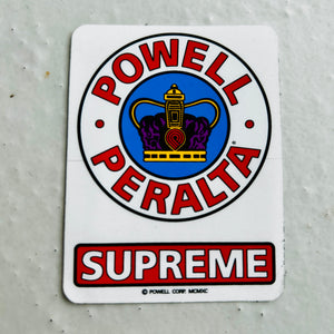 Vintage skateboard Powell Peralta Supreme Sticker