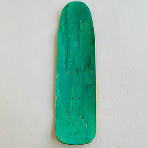 Skateboard 90s shaped Deck blank green, fette 9.0