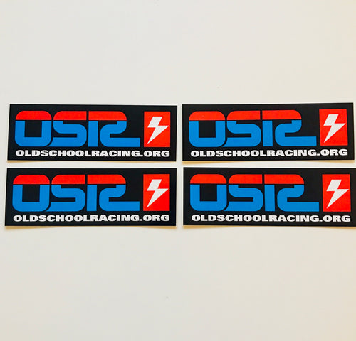 OSR Blue Red Racing Logo sticker pack