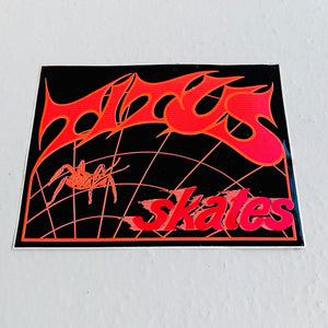 Vintage Titus Skates 80s black neon large sticker
