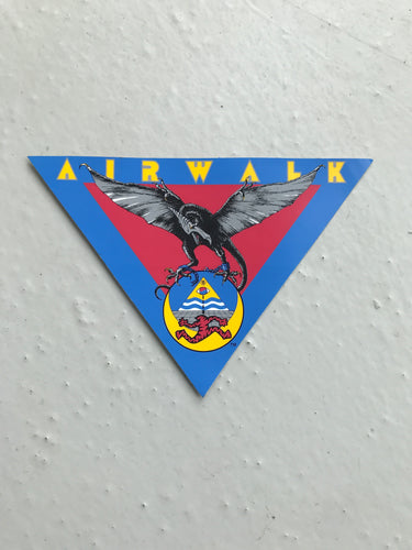 Vintage skateboard Airwalk sticker Triangle