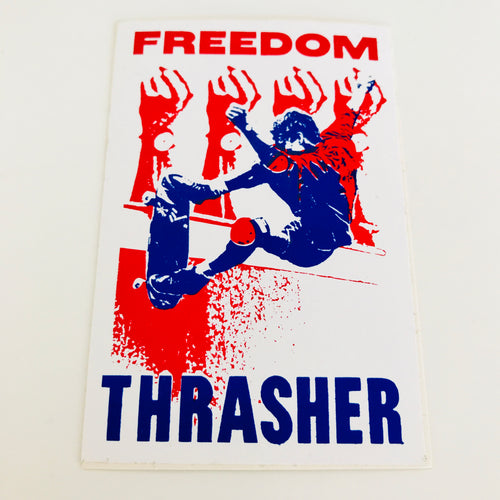 Vintage skateboard Thrasher Magazine Freedom sticker