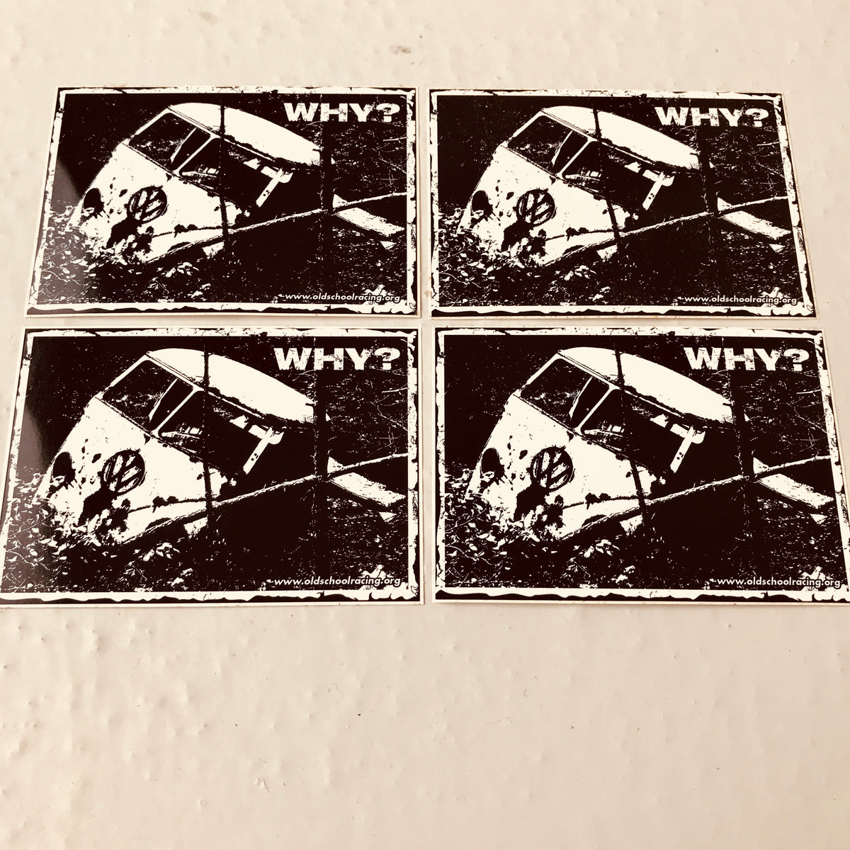 T1 Bus WHY? Sticker pack – Old School Racing Ass.