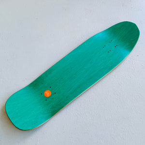 Blank shaped Skateboard Deck 9.0 inch "Green Rocket"