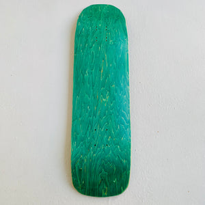 Skateboard 90s shaped Deck blank green, fette 9.0