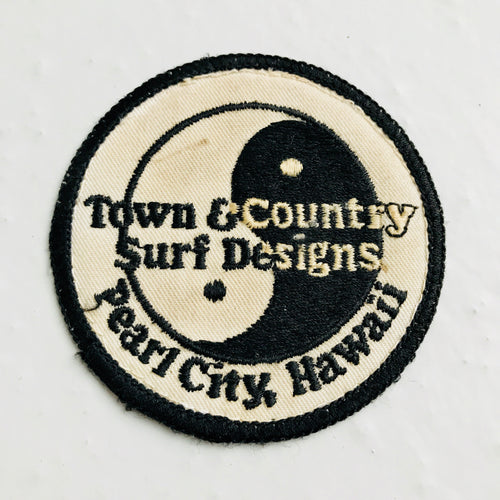 Vintage Town & Country Surf & skateboarding patch 80s