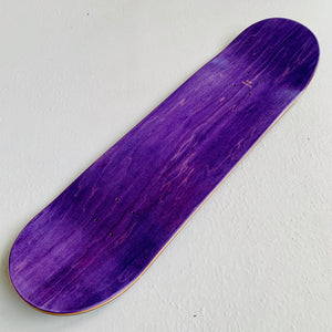 Skateboard Deck popsicle shape "purple wood" 8.68