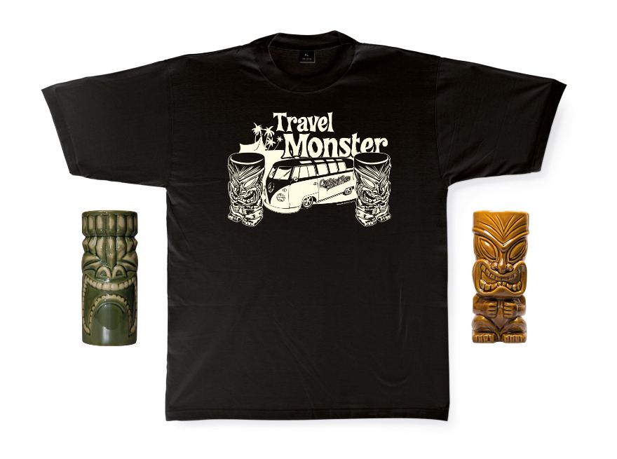 Travel Monster Tiki T1 Bus T-Shirt